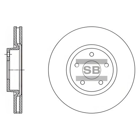Тормозной диск для FORD MONDEO, SANGSIN (HI-Q) (SD5304) Тормозной диск для FORD MONDEO, SANGSIN (HI-Q) (SD5304)