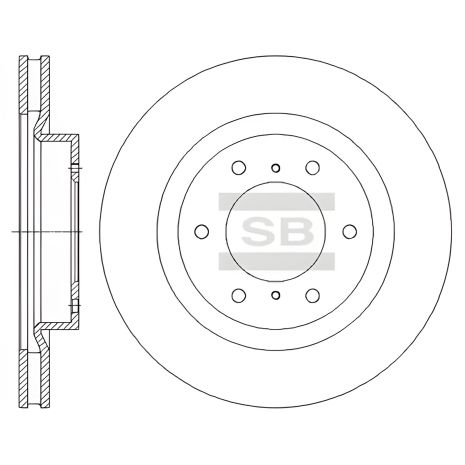Гальмівний диск MITSUBISHI PAJERO, SANGSIN (HI-Q) (SD4324)
