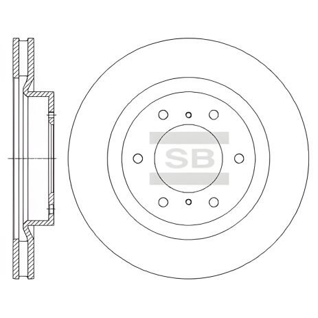 Гальмівний диск MITSUBISHI PAJERO, SANGSIN (HI-Q) (SD4324) Гальмівний диск MITSUBISHI PAJERO, SANGSIN (HI-Q) (SD4324)