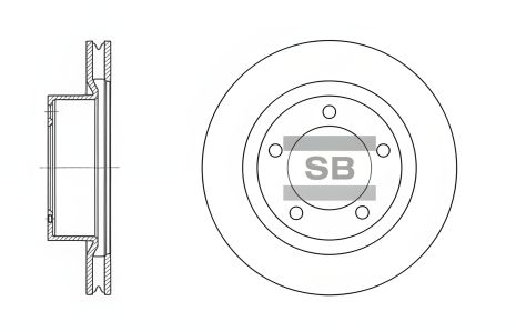 Тормозной диск для TOYOTA (FAW) и LEXUS LX, SANGSIN (HI-Q) (SD4017) Тормозной диск для TOYOTA (FAW) и LEXUS LX, SANGSIN (HI-Q) (SD4017)