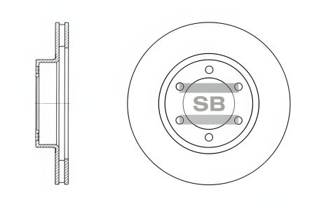 Передній гальмівний диск для TOYOTA Hi-Q (SD4004) 1 шт. (4351260151) Передній гальмівний диск для TOYOTA Hi-Q (SD4004) 1 шт. (4351260151)