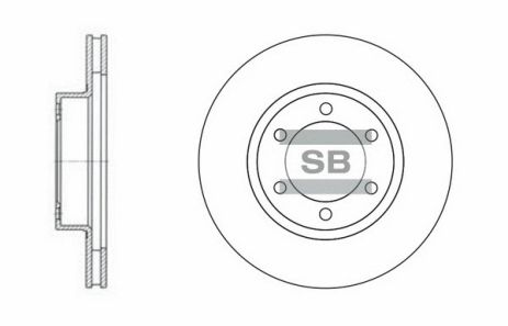 Диск тормозной TOYOTA передний Hi-Q (SD4004) 1 шт. (4351260151)