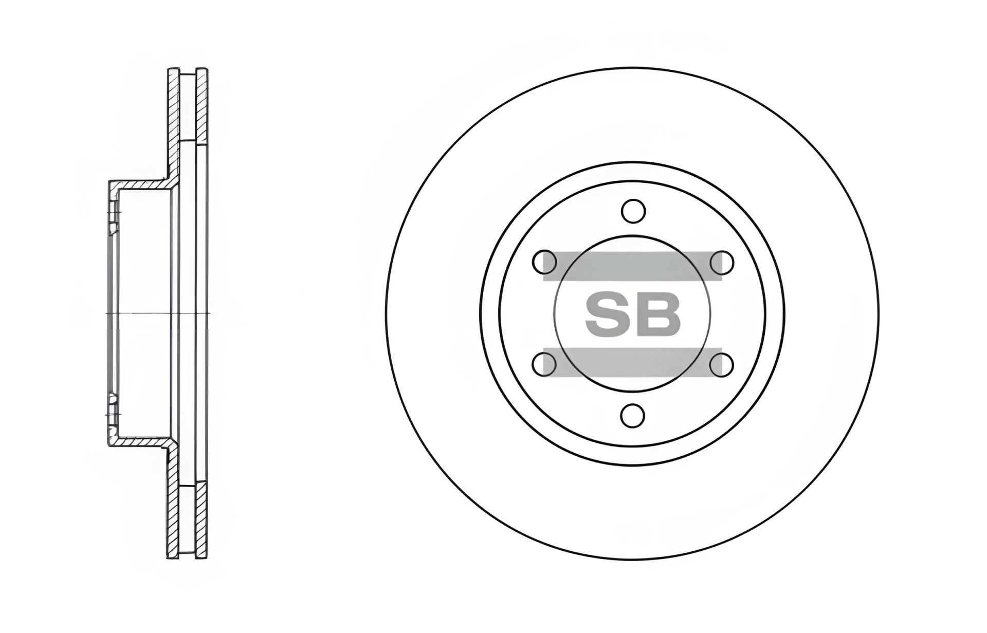 Передній гальмівний диск для TOYOTA Hi-Q (SD4004) 1 шт. (4351260151) Передній гальмівний диск для TOYOTA Hi-Q (SD4004) 1 шт. (4351260151)