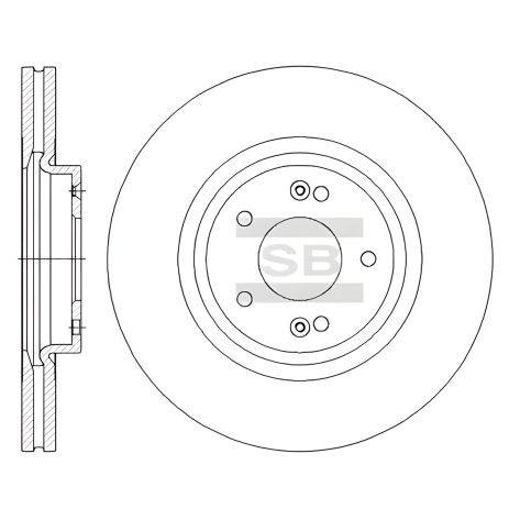 Тормозной диск для HYUNDAI, KIA SORENTO, SANGSIN (HI-Q) (SD1075)