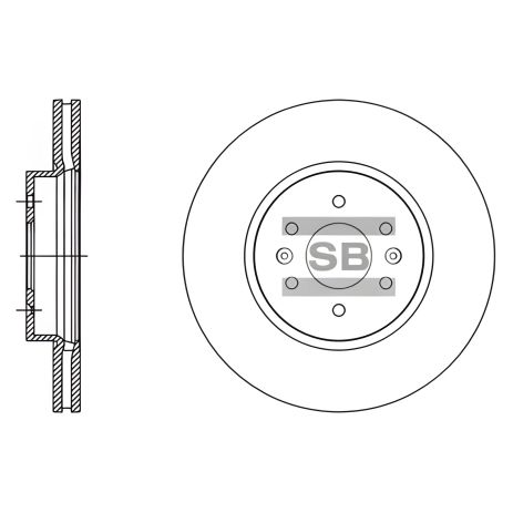 Гальмівний диск KIA MOHAVE, SANGSIN (HI-Q) (SD2057)