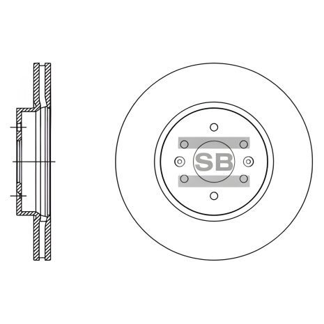 Гальмівний диск KIA MOHAVE, SANGSIN (HI-Q) (SD2057) Гальмівний диск KIA MOHAVE, SANGSIN (HI-Q) (SD2057)