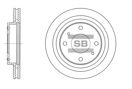 Гальмівний диск для HYUNDAI (BEIJING), KIA OPIRUS, SANGSIN (SD1045)