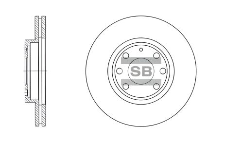Тормозной диск CHEVROLET VECTRA, DAEWOO NUBIRA, SANGSIN (SD3012)