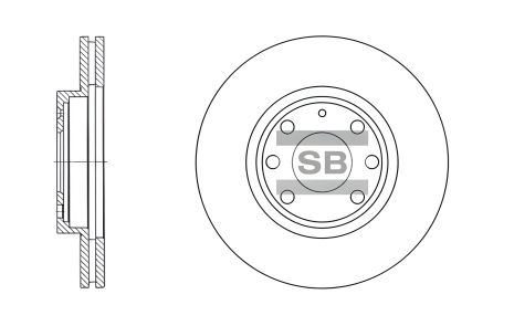 Тормозной диск CHEVROLET VECTRA, DAEWOO NUBIRA, SANGSIN (SD3012)