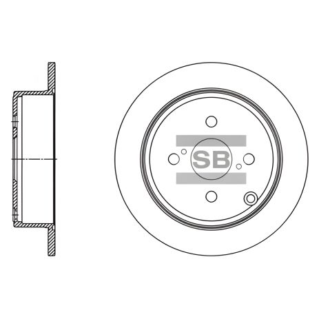 Гальмівний диск для TOYOTA COROLLA, SANGSIN (HI-Q) (SD4092) Гальмівний диск для TOYOTA COROLLA, SANGSIN (HI-Q) (SD4092)