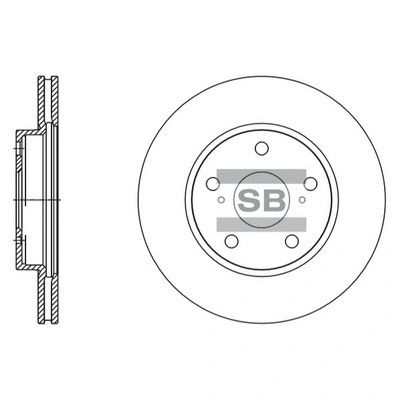 Диск тормозной TOYOTA (FAW), HI-Q (SD4604) Диск тормозной TOYOTA (FAW), HI-Q (SD4604)