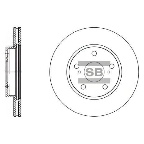 Гальмівний диск для TOYOTA (FAW), HI-Q (SD4604)