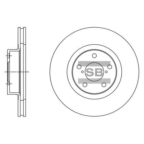 Передній гальмовий диск Hi-Q SD4702 для SUBARU Передній гальмовий диск Hi-Q SD4702 для SUBARU