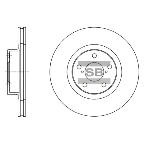 Тормозной диск SUBARU передний, Hi-Q (SD4702) Тормозной диск SUBARU передний, Hi-Q (SD4702)