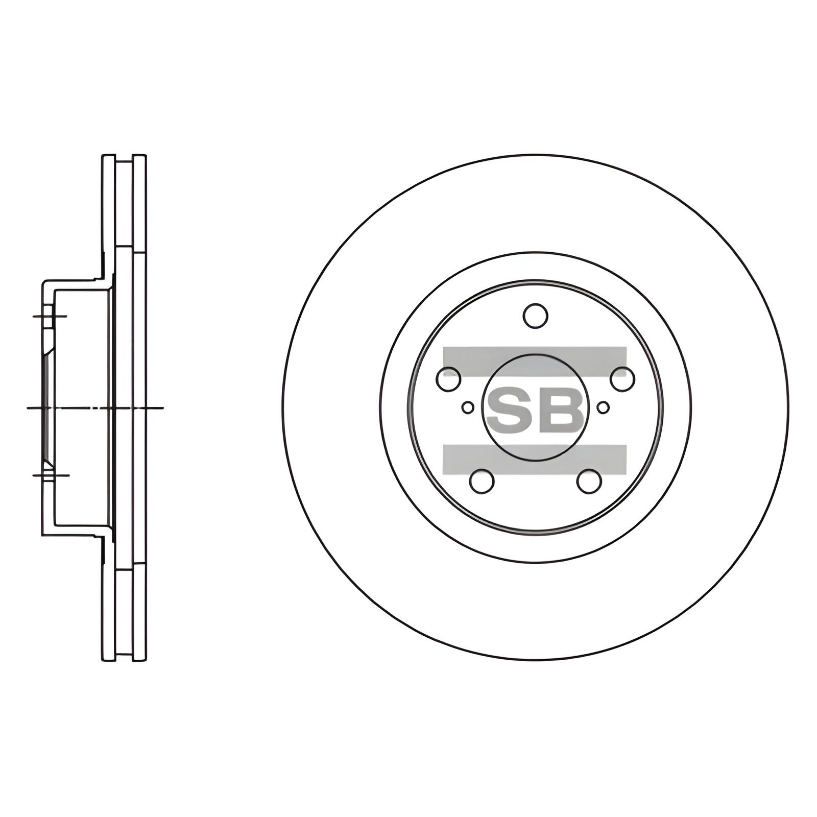 Передній гальмовий диск Hi-Q SD4702 для SUBARU Передній гальмовий диск Hi-Q SD4702 для SUBARU