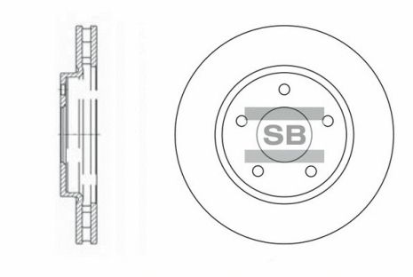 Диск гальмівний DODGE CALIBER, MITSUBISHI LANCER, HI-Q (SD4315) Диск гальмівний DODGE CALIBER, MITSUBISHI LANCER, HI-Q (SD4315)