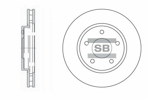 Диск гальмівний DODGE CALIBER, MITSUBISHI LANCER, HI-Q (SD4315) Диск гальмівний DODGE CALIBER, MITSUBISHI LANCER, HI-Q (SD4315)