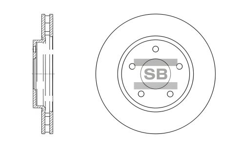 Диск тормозной DODGE CALIBER, MITSUBISHI LANCER, HI-Q (SD4315) Диск тормозной DODGE CALIBER, MITSUBISHI LANCER, HI-Q (SD4315)