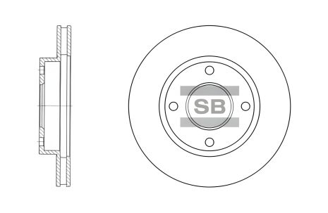 Гальмівний диск для INFINITI G20, NISSAN PRAIRIE, від SANGSIN (HI-Q) (SD3027)