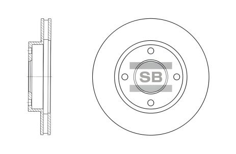 Гальмівний диск для INFINITI G20, NISSAN PRAIRIE, від SANGSIN (HI-Q) (SD3027)