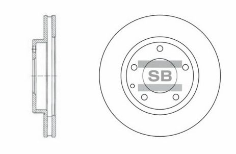 Диск гальмівний FORD TELSTAR, SANGSIN (HI-Q) (SD4405) Диск гальмівний FORD TELSTAR, SANGSIN (HI-Q) (SD4405)