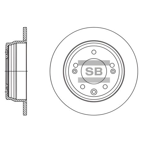 Гальмівний диск для HYUNDAI ELANTRA, SANGSIN (HI-Q) (SD1136) Гальмівний диск для HYUNDAI ELANTRA, SANGSIN (HI-Q) (SD1136)