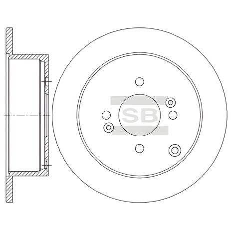 Тормозной диск для KIA RIO, HYUNDAI i20, HI-Q (SD1080)