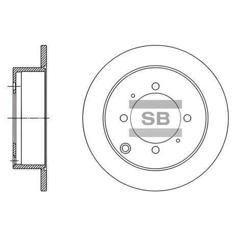 Гальмівний диск PROTON PERDANA, HYUNDAI SANTAMO, SANGSIN (HI-Q) (SD1138) Гальмівний диск PROTON PERDANA, HYUNDAI SANTAMO, SANGSIN (HI-Q) (SD1138)