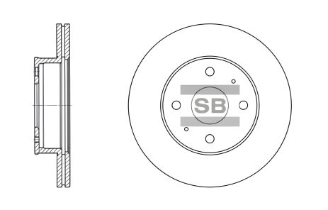 Тормозной диск HYUNDAI ACCENT, SANGSIN (HI-Q) (SD1004)