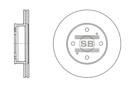 Гальмівний диск HYUNDAI ACCENT, SANGSIN (HI-Q) (SD1004)