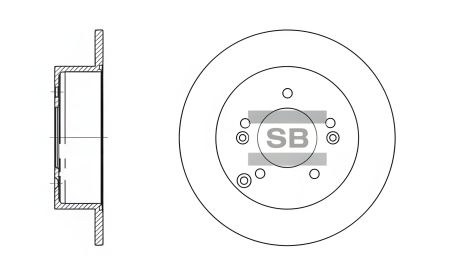 Гальмівний диск NAZA CITRA, KIA CARENS, SANGSIN (HI-Q) (SD2034)