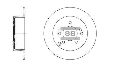 Гальмівний диск NAZA CITRA, KIA CARENS, SANGSIN (HI-Q) (SD2034)