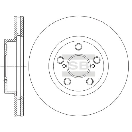 Тормозной диск для TOYOTA AVENSIS, SANGSIN (HI-Q) (SD4049)