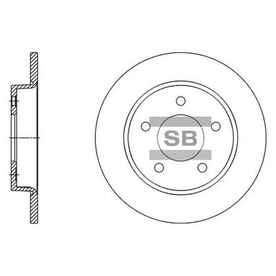 Диск тормозной MAZDA 3, SANGSIN (HI-Q) (SD4419) Диск тормозной MAZDA 3, SANGSIN (HI-Q) (SD4419)