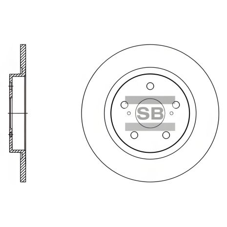 Гальмівний диск SANGSIN для TOYOTA AVENSIS, HI-Q SD4084 Гальмівний диск SANGSIN для TOYOTA AVENSIS, HI-Q SD4084