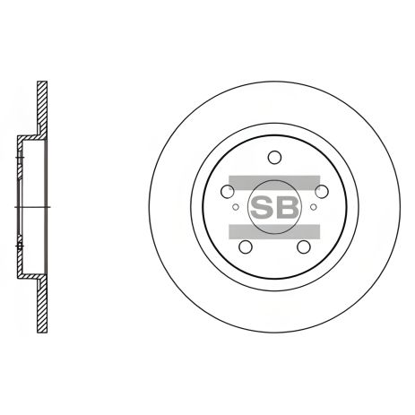 Гальмівний диск SANGSIN для TOYOTA AVENSIS, HI-Q SD4084 Гальмівний диск SANGSIN для TOYOTA AVENSIS, HI-Q SD4084
