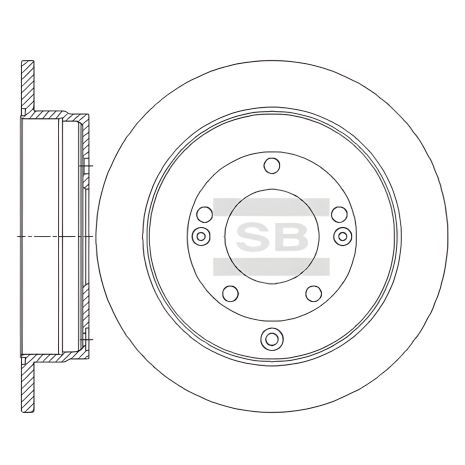 Гальмівний диск KIA OPIRUS, HYUNDAI GRANDEUR, SANGSIN (HI-Q) (SD1089) Гальмівний диск KIA OPIRUS, HYUNDAI GRANDEUR, SANGSIN (HI-Q) (SD1089)