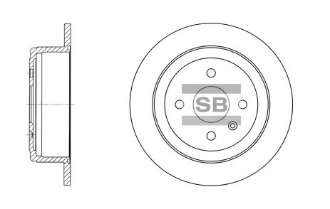 Гальмівний диск CHEVROLET OPTRA, DAEWOO NUBIRA, SANGSIN (HI-Q) (SD3013)