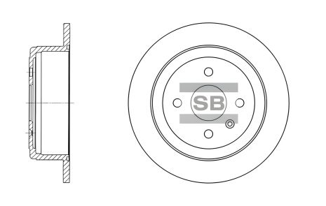 Тормозной диск для CHEVROLET OPTRA, DAEWOO NUBIRA, SANGSIN (HI-Q) (SD3013)
