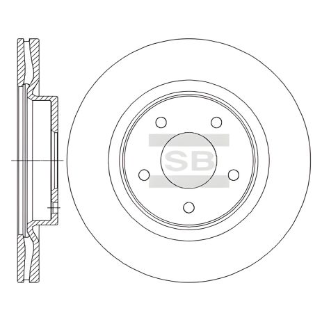 Тормозной диск для NISSAN TEANA, NISSAN (DFAC), SANGSIN (HI-Q) (SD4223)