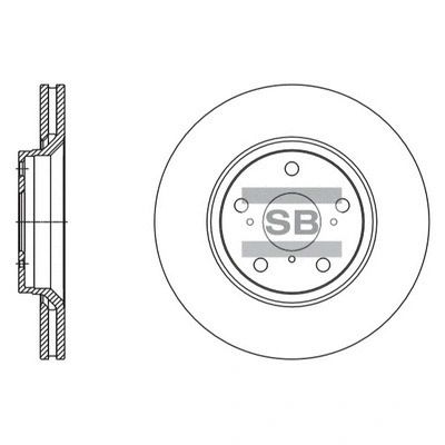 Диск тормозной TOYOTA VERSO, SANGSIN (HI-Q) (SD4605) Диск тормозной TOYOTA VERSO, SANGSIN (HI-Q) (SD4605)