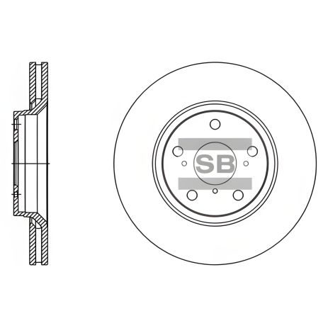 Тормозной диск TOYOTA VERSO, SANGSIN (HI-Q) (SD4605)