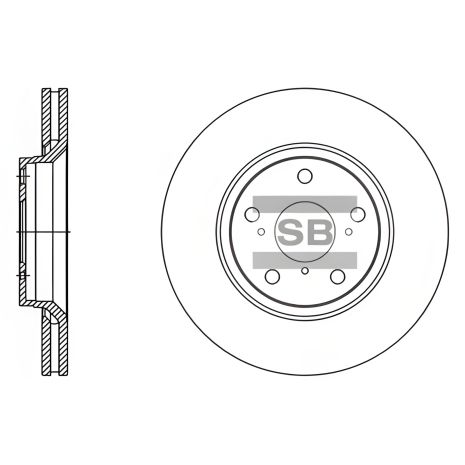 Тормозной диск TOYOTA VERSO, SANGSIN (HI-Q) (SD4605)