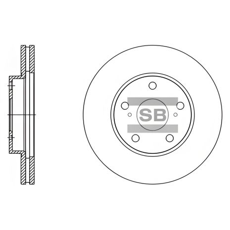 Гальмівний диск TOYOTA COROLLA, SANGSIN (HI-Q) (SD4078) Гальмівний диск TOYOTA COROLLA, SANGSIN (HI-Q) (SD4078)