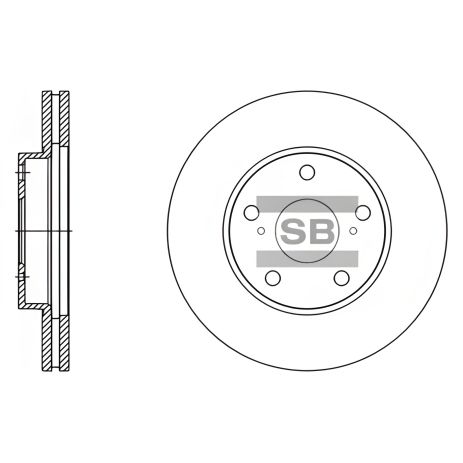 Тормозной диск TOYOTA Corolla, SANGSIN (HI-Q) (SD4078) Тормозной диск TOYOTA Corolla, SANGSIN (HI-Q) (SD4078)
