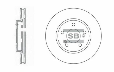 Диск гальмівний DODGE STRATUS, CHRYSLER SEBRING, SANGSIN (HI-Q) (SD4312) Диск гальмівний DODGE STRATUS, CHRYSLER SEBRING, SANGSIN (HI-Q) (SD4312)