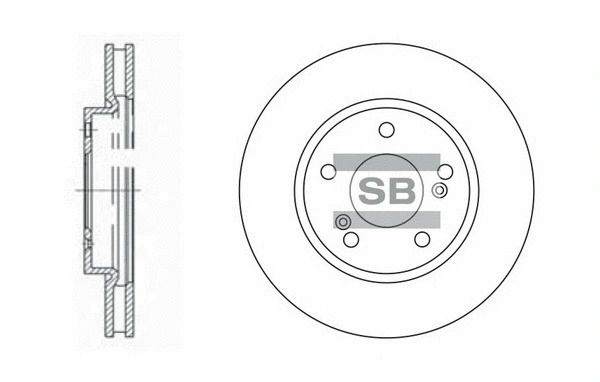 Диск гальмівний DODGE STRATUS, CHRYSLER SEBRING, SANGSIN (HI-Q) (SD4312) Диск гальмівний DODGE STRATUS, CHRYSLER SEBRING, SANGSIN (HI-Q) (SD4312)