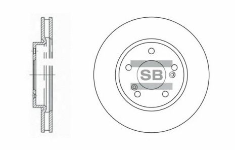 Диск гальмівний DODGE STRATUS, CHRYSLER SEBRING, SANGSIN (HI-Q) (SD4312) Диск гальмівний DODGE STRATUS, CHRYSLER SEBRING, SANGSIN (HI-Q) (SD4312)