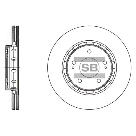 Диск тормозной PEUGEOT 4007, CITROËN C-CROSSER, SANGSIN (HI-Q) (SD4329) премиум класса