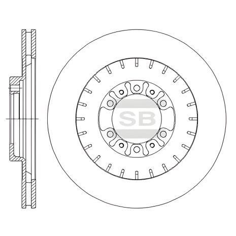 Гальмівний диск Mitsubishi Pajero, Peugeot 406, Sangsin (Hi-Q) (SD4322) Гальмівний диск Mitsubishi Pajero, Peugeot 406, Sangsin (Hi-Q) (SD4322)